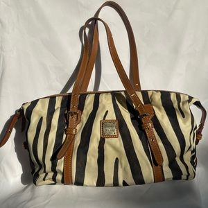 Vintage Dooney and Bourke Zebra Print Hobo